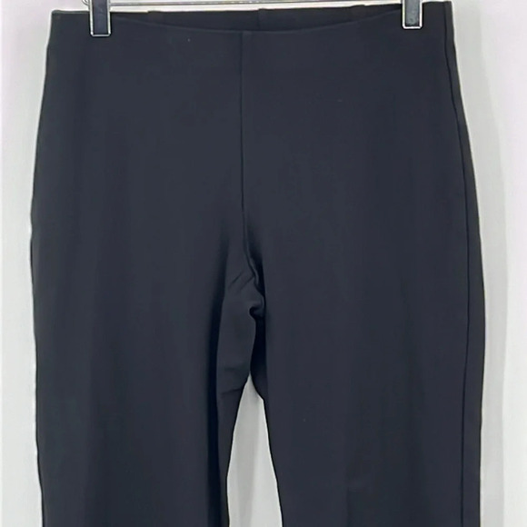 Eileen Fisher Stretch Knit Pull On Straight Leg Pants in Black - Size XS - Picture 2 of 6